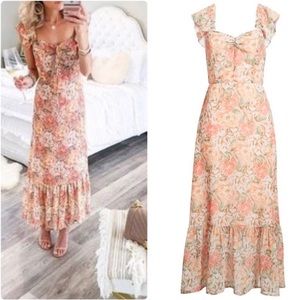 Wayf Valerie Blouson Midi Dress